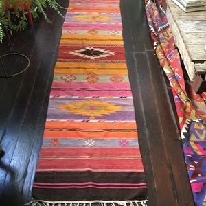 Antique flat weave Turkish kilim runner